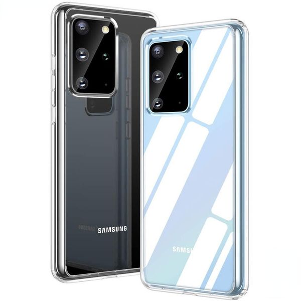 Прозрачные чехлы телефона для Samsung Galaxy S20 Ультра S10 E PLUS S9 S10E Примечание 20 10 9 A51 A71 A50 A50 A70 A40 A40 A20 A30 A30S Обложка аксессуары