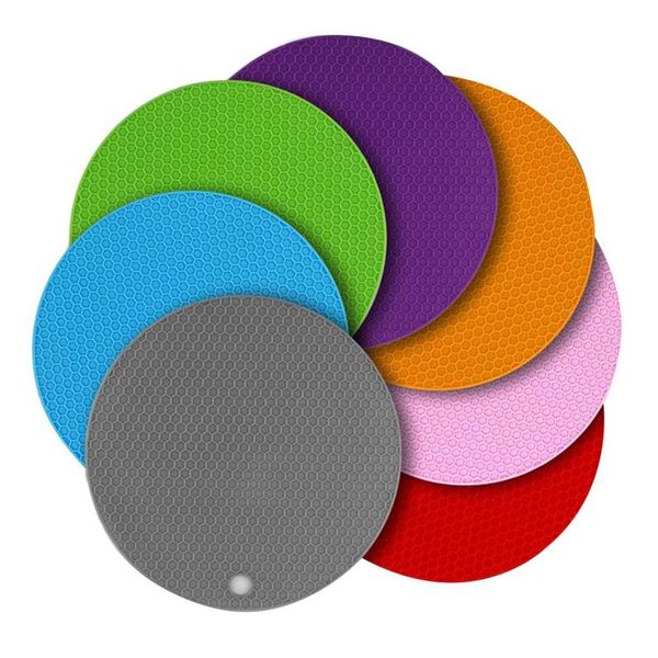 

mats & pads 7 inch silicone mat, pot multifunction cellular pad, non-slip insulation packs