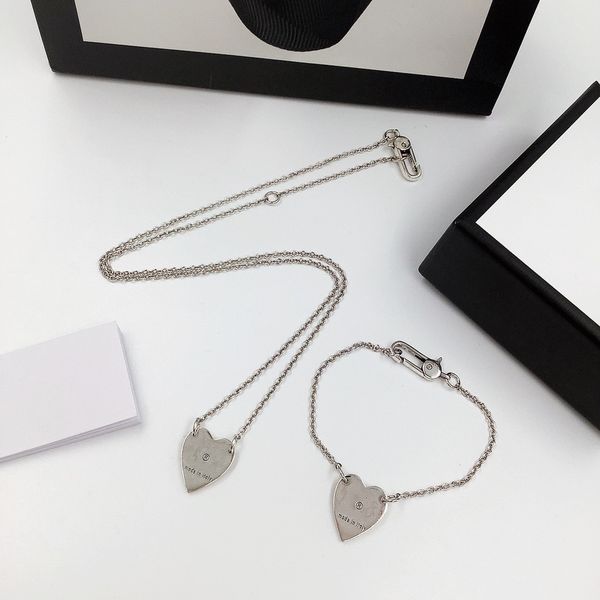 

luxury designer necklace chain heart necklaces for women original design great quality love bracelet jewelry supply wholesale nrj, Silver