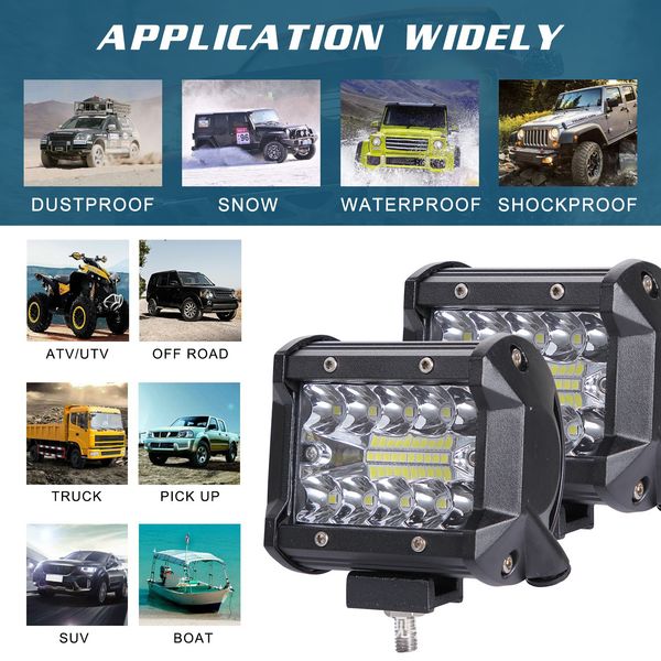 

1pcs car working light spotlight off-road truck ship motorcycle bright led modified lights auto waterproof ip67 6000k spot beam lamp floodli