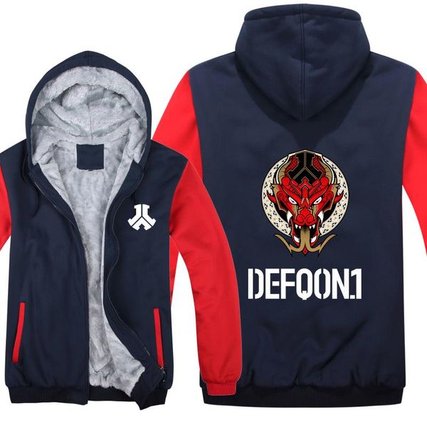 

men's hoodies & sweatshirts 2021 defqon 1 mens zipper coat fleece thicken man sweatshirt pullover, Black