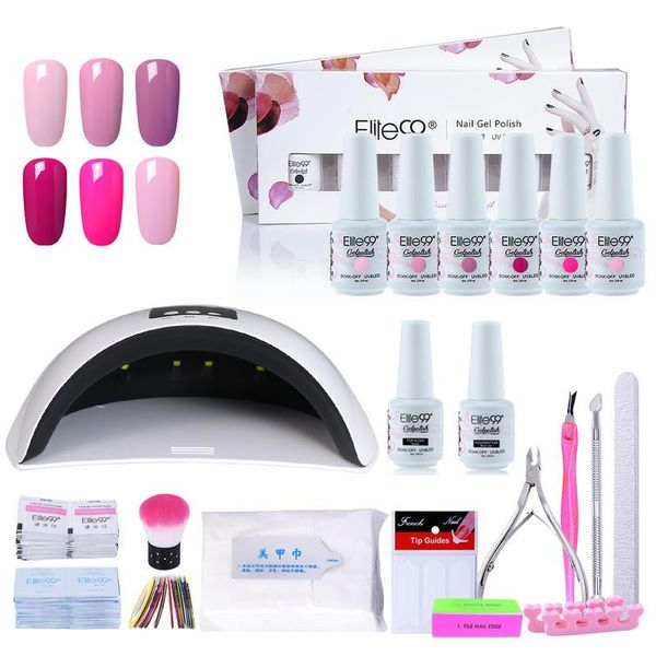 

nail art kits elite99 kit set with 36w uv led lamp dryer 8pcs gel polish manicure tools sanding decorations
