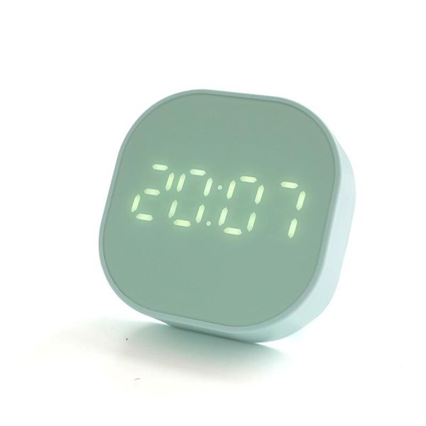 

other clocks & accessories mini led digital alarm clock cute silent square wake up light bedside children horloge numerique desk decoration