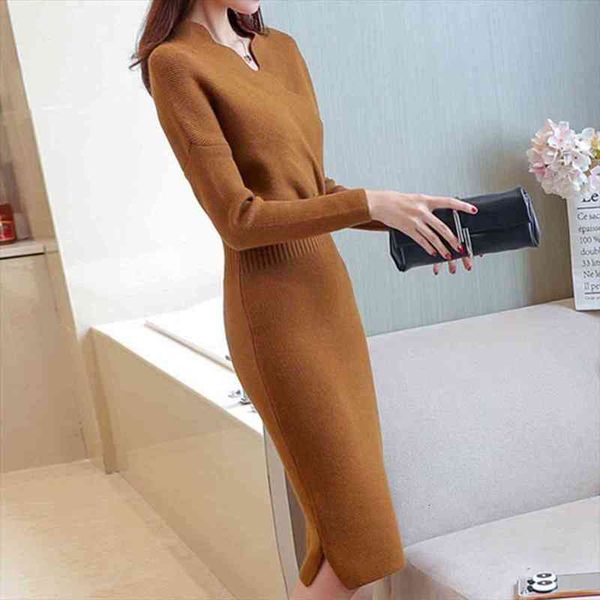 

dress knitting slim women womens sweaters sweet autumn winter female elegant keep warm wave collar bottom package hip long bat, White;black