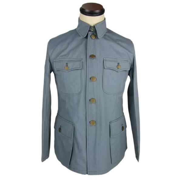 

men's tracksuits china chinese officer kmt field jacket tunic grey gray