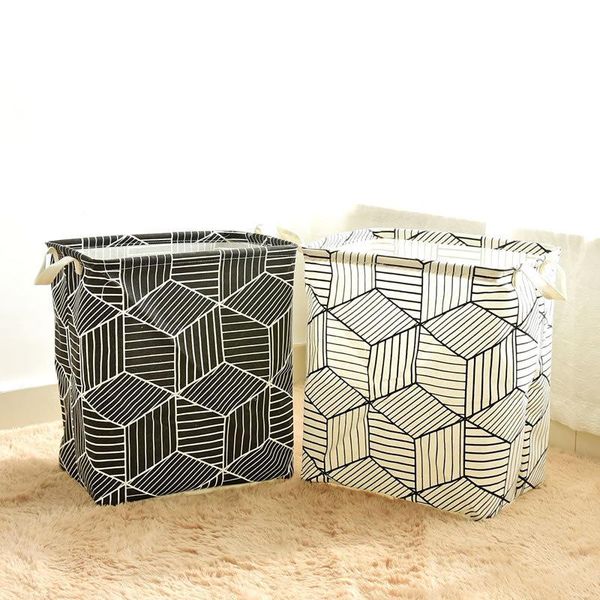 

laundry bags simple large dirty clothes storage baskets cotton linen sundries organizer barrels toys folding hamper