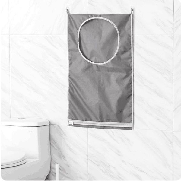 

clothing & wardrobe storage with 2 suction cup hooks, gray adjustable hanging dirty clothes bag for home toys organizers