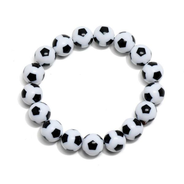 

charm bracelets soccer football bracelet for boy girl fashion beaded adjustable bangle men women couples friendship sport jewelry gift, Golden;silver