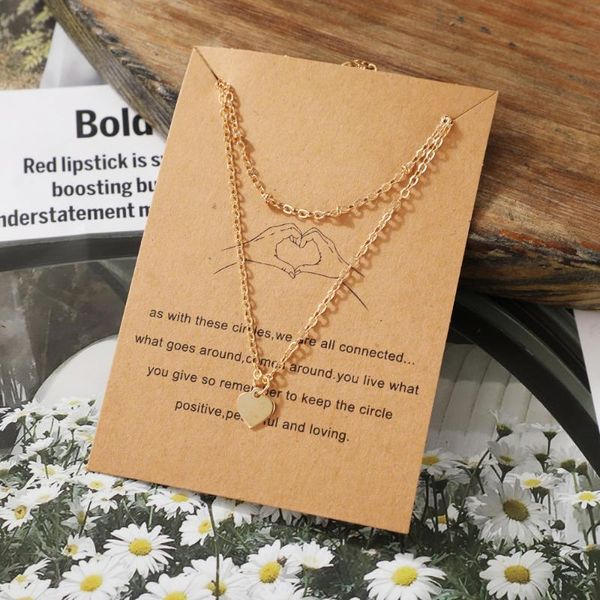 

pendant necklaces fashion layered gold for women simple dainty statement love heart necklace charm jewelry neck decoration, Silver