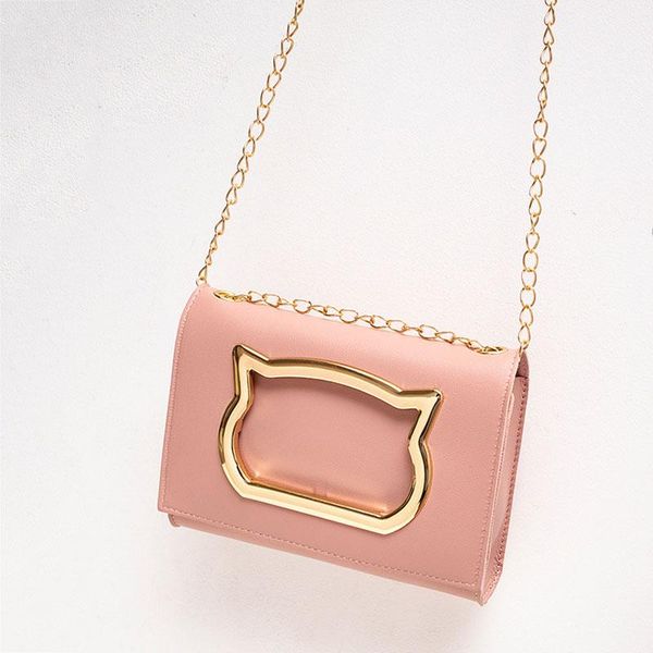 

evening bags women mini crossbody bag lady pu leather shoulder with metal chain