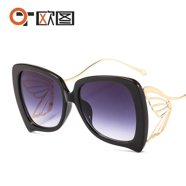 

fashion sunglasses frames butterfly women's personalized k6611, Black