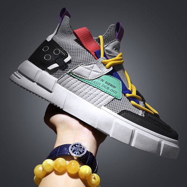 

man sneaker spring new arrival men casual shoes fashion outdoor air mesh breathable comfortable non-slip retro wear-resistant 44