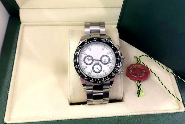 

with original box luxury mens watches 116500ln watch montre de luxe automatic wristwatches steel ring bezel 316l adustable folding buckle 20, Slivery;brown