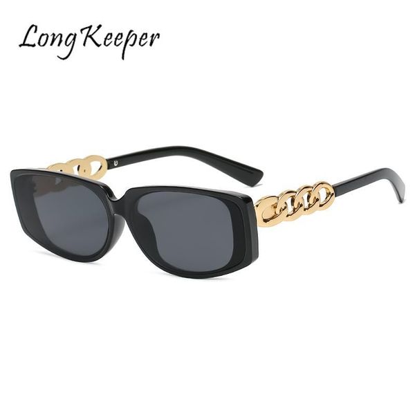 

sunglasses small rectangle women luxury fashion glasses 2021 metal chain vintage square eyeglasses lentes de sol, White;black