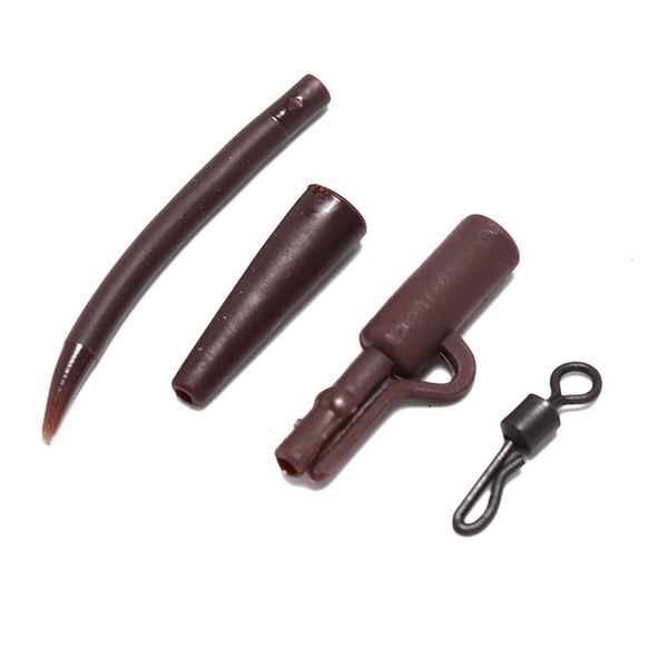 

40pcs/set carp fishing lead clips quick change snap and tail rubber connector for rigs accessories