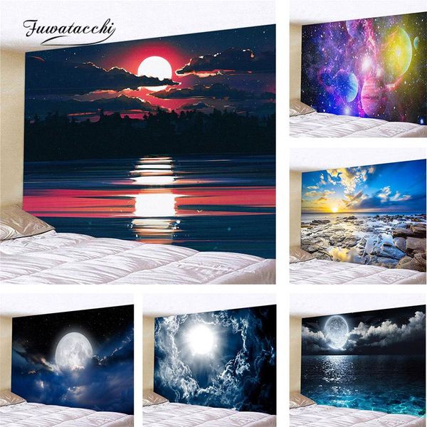 

tapestries fuwatacchi blanket sky tapestry galaxy space wall hanging bohemian bed home room decoration