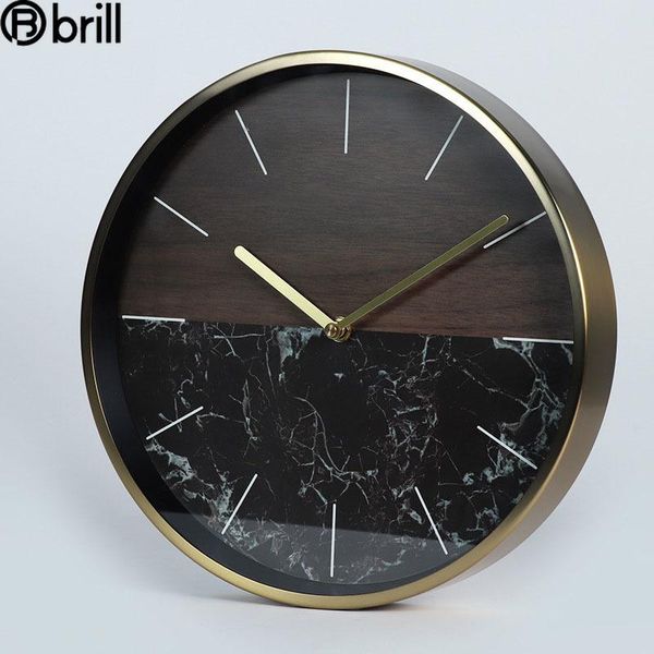 

digital metal wall clock modern design vintage clocks round large mute reloj de pared kitchen living room decoration