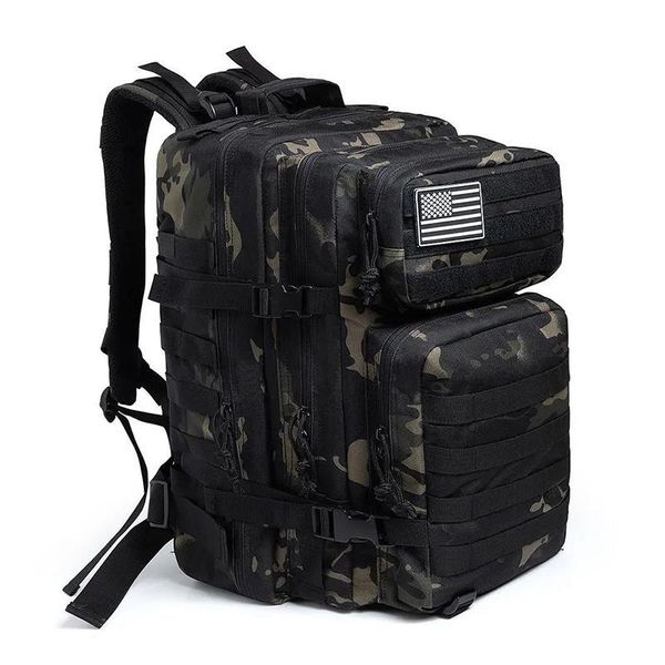 

outdoor bags men's 50-liter camouflage military backpack, tactical bag, mountaineering, assault, hunting, hiking, waterproof