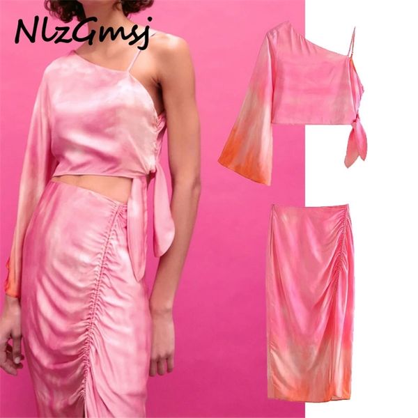 

skirt women fashion high waist ruched sides slit midi skirts chic hidden zip vintage 05 210628, Black