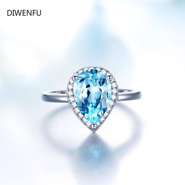 

sterling silver aquamarine rings for women 2021 lady anillos bizuteria 925 fashion jewelry ring bague bijoux femme cluster, Golden;silver