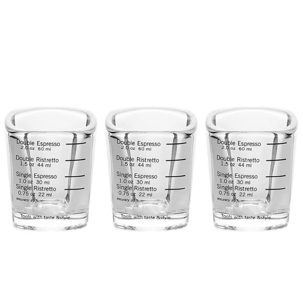 

mugs 1 set 3 pcs 60ml measuring cups espresso storage baking (black)