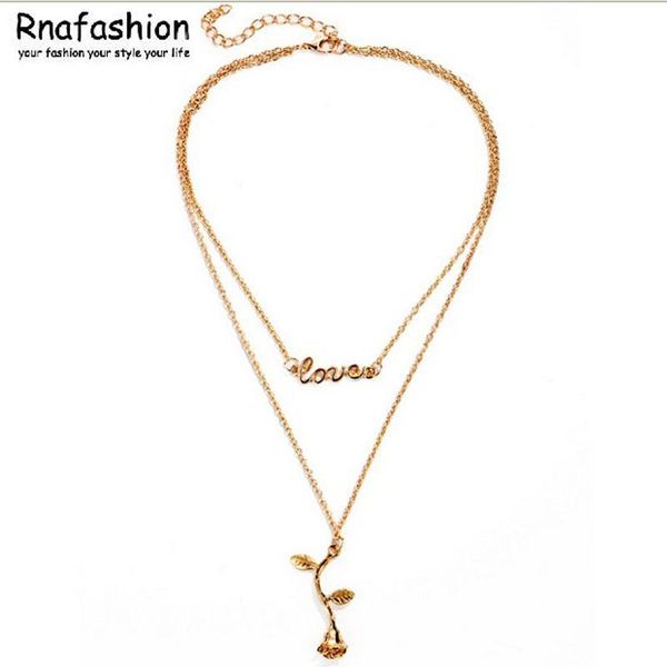 

pendant necklaces rnafashion bohomian multilayer necklace women love flower for vintage geometric boho jewelry, Silver