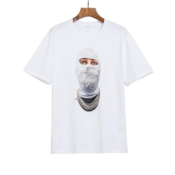 

fashion 2021 style high street wind t-shirt leisure mercerized cotton black white 3 d printing head portrait the letter men's t-shirts, White;black