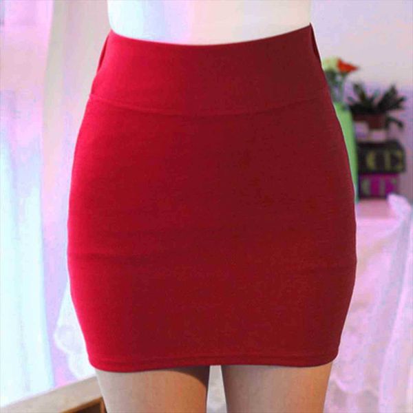 

solid color slim elasticity women skirts short fashion summer party mu8669, Black