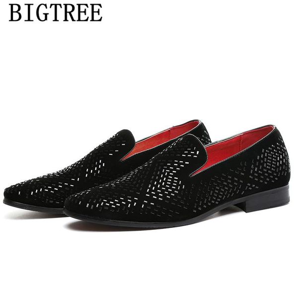 

dress shoes classic men elegant italian for party big size zapato hombre formal sepatu slip on pria, Black