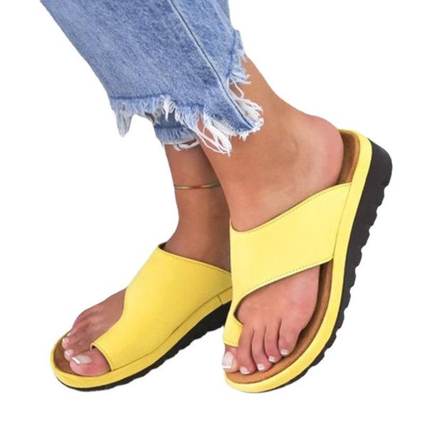 

sandals slippers women summer solid color flat toe ladies trade size 43 for, Black