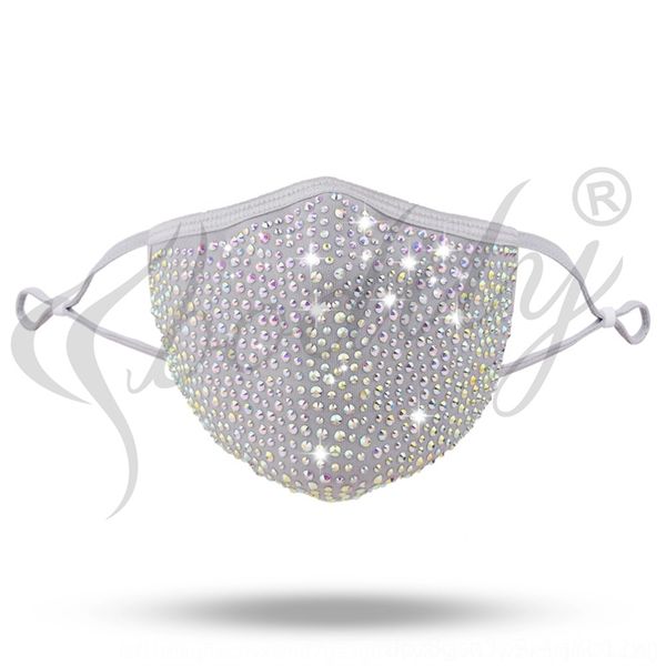 

fj1 winter drill dust filter black fashion water drill pure rhinestone facial cotton designer masks personality cotton washable mask