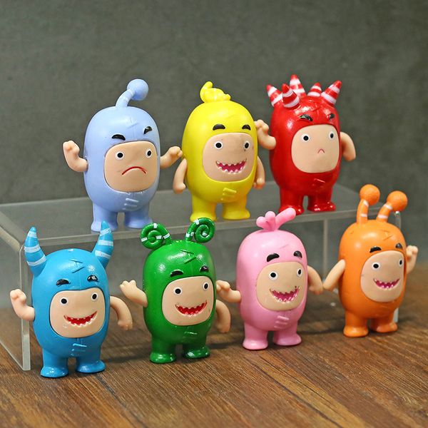 

oddbods full set of 7 pvc figures 7cm cartoon character toys gifts