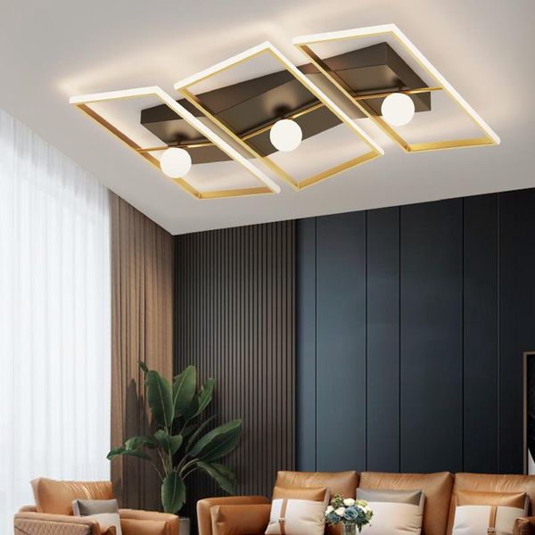 

design black gold luxuxy chandelier lights for living room study bedroom modern led deco lamps lighting luminaire fixtures chandeliers