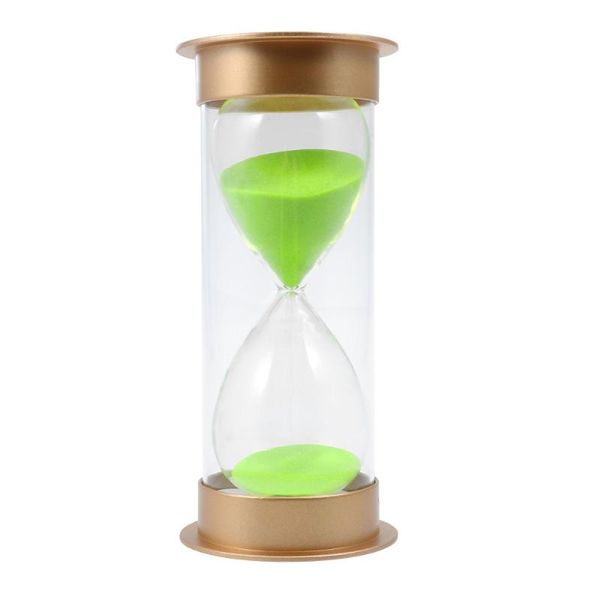 

other clocks & accessories 60 minutes hourglass shatter-resistant modern sand timer exquisite watch clock for home office decor (golden lid,