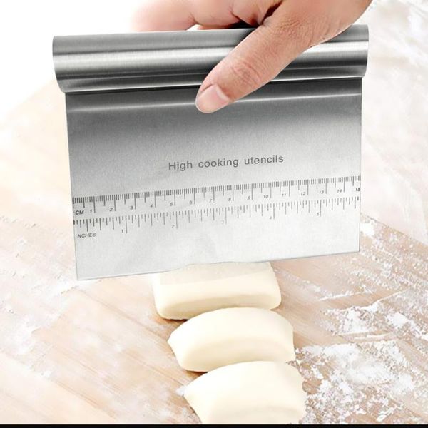 

stainless steel cake cutter smooth cream spatula baking pastry tool dough scraper kitchen butter knife pizza & tools