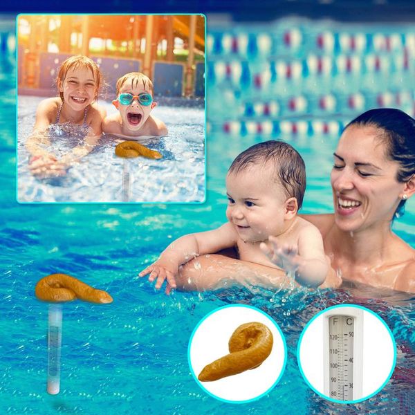 

pool & accessories funny thermometer floating poop prank and tub parent-child outdoor interactive temperature tester