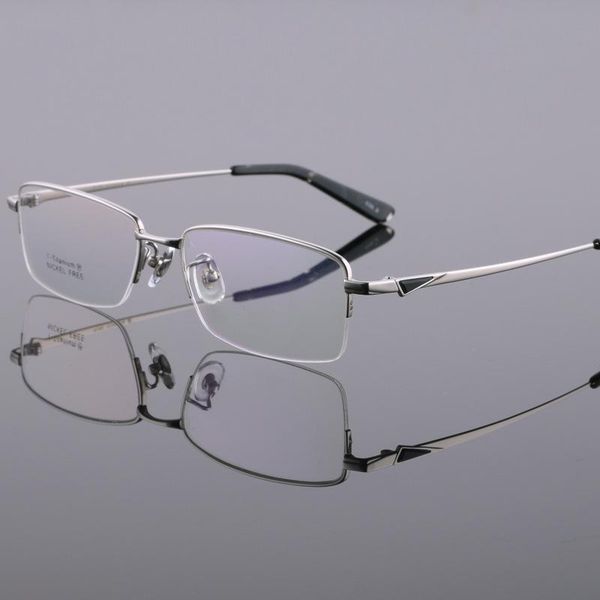 

fashion sunglasses frames pure titanium ultra light frame for myopia business men's half, Black