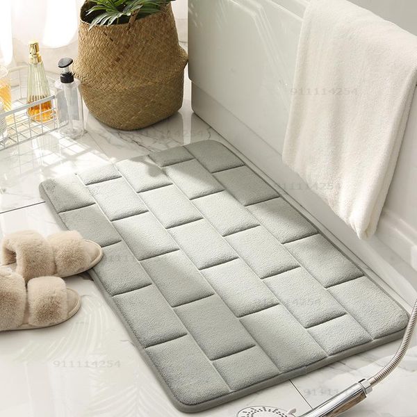 

bath mats memory foam door mat bedroom ottoman kitchen bathroom water absorbent quick-drying carpet anti-slip