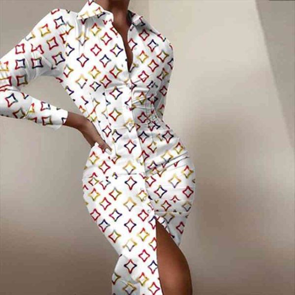 

autumn women long-sleeved midi dress fashion print shirt dress elegant ladies stitch long shirt diamond party dresses, Black;gray
