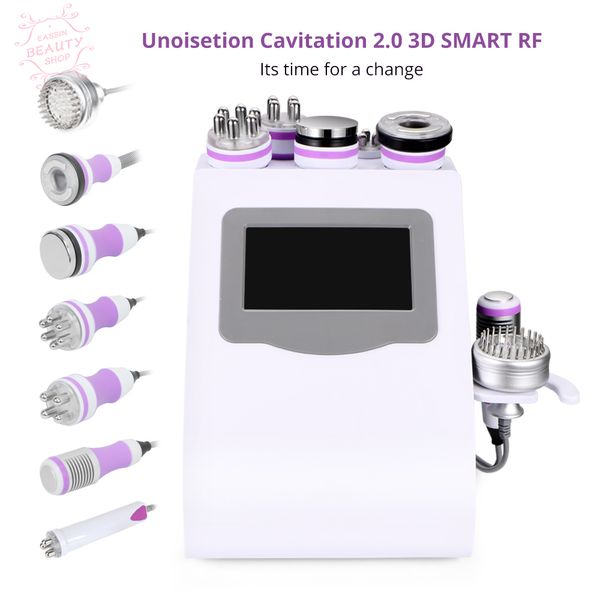 8 in1 unoisetion 40k cavitação vácuo ultra-sônico emagrecimento RF laser laser máquina de beleza queimadura