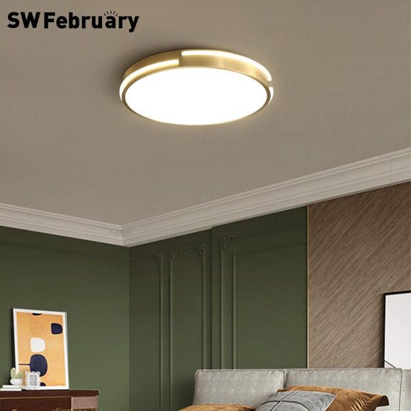 

ceiling lights all copper bedroom led lighting simple modern warm romantic for home lamps