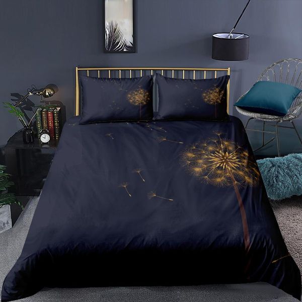 

bedding sets black dandelion set and pillowcase single twin  king size super soft autumn home textile luxury duvet cover