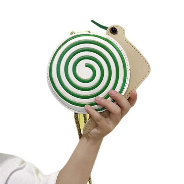 

purse ljl cartoon snail cute children's shoulder bag personality wild mini accessories, White