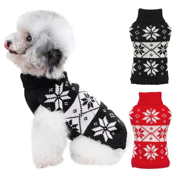 

dog apparel christmas pet cat sweater knit crochet clothes winter warm puppy coat jacket small pullover