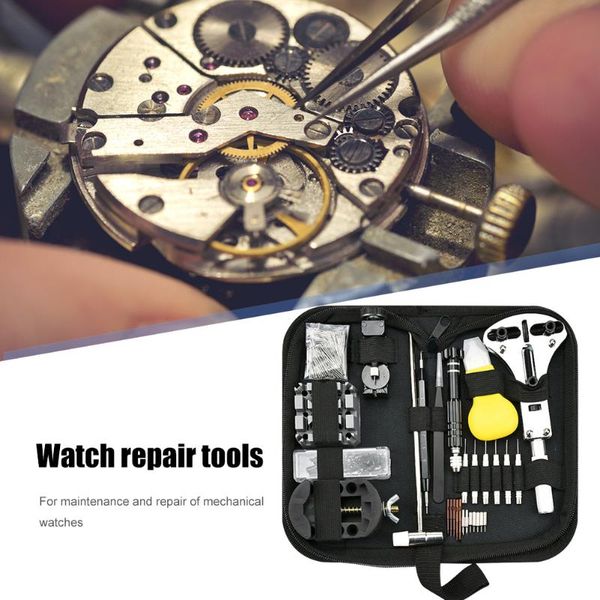 

professional hand tool sets 153pcs adjuster watch repair kits link pin remover back case opener with hammer for maintenance key fob watchmak