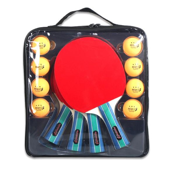 

regail table tennis racket set suit sporting supplies portable four rackets raquets