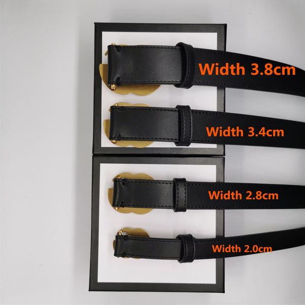 

men designers belts women waistband ceinture double g brass buckle genuine leather classical designer belt width 2.0cm3.0cm 3.4cm length 90-, Black;brown