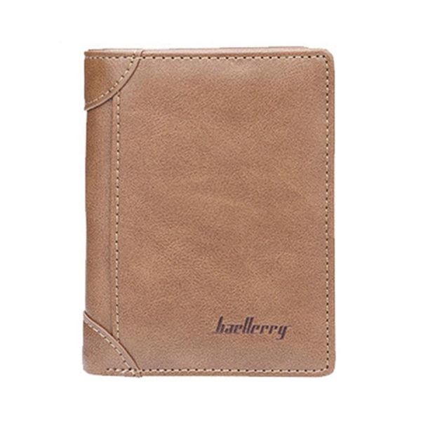 

storage bags pu leather wallet short vertical multi-card position coin card purse baellerry men