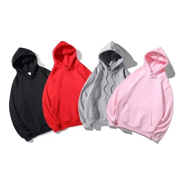 

men's designer couples hoodie red embroidery casual european and american fashion trend autumn & winter loose warm clothes fleece women, Black