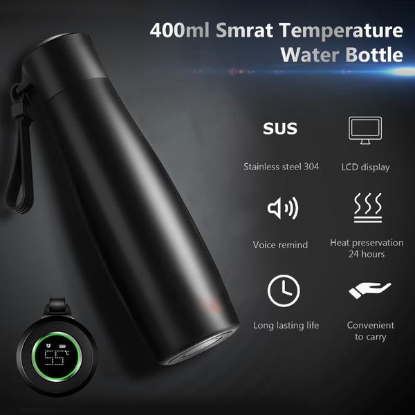 

water bottles intelligent vacuum cup smart flask for 24 hours sports bottle with temperature double wall insulated